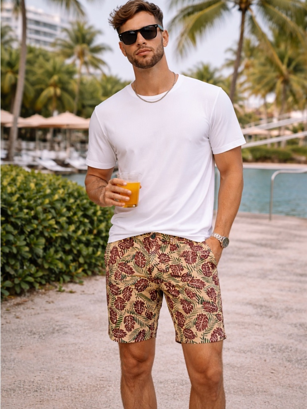 Kayden K Tropical Vacation Slim Shorts Men’s Size 30 NWT